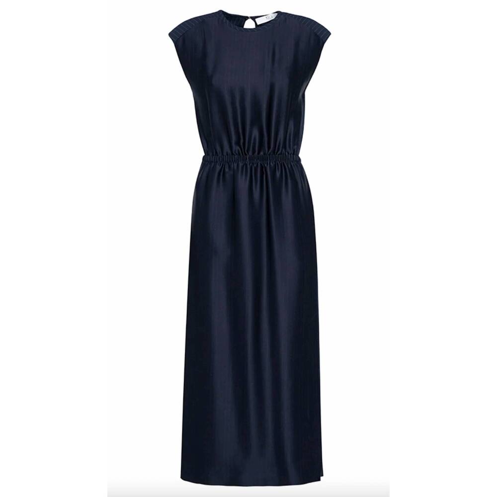 NEW TELA women's rigo dress in midnight blue